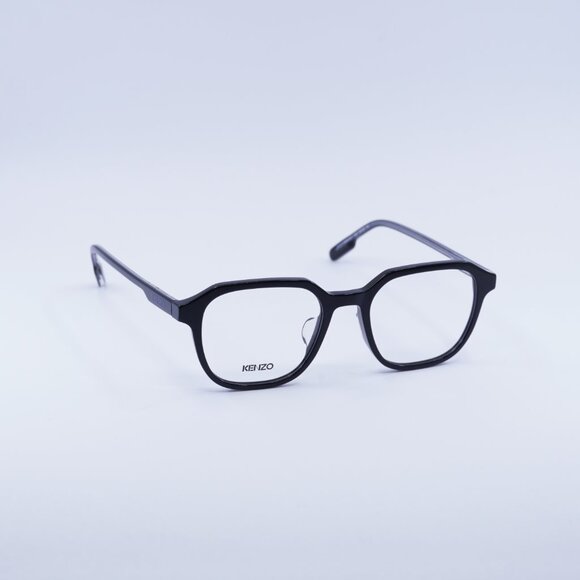 Kenzo KZ50102F 001 Eyeglasses Shiny Black 53mm Square Frame - Picture 6 of 8